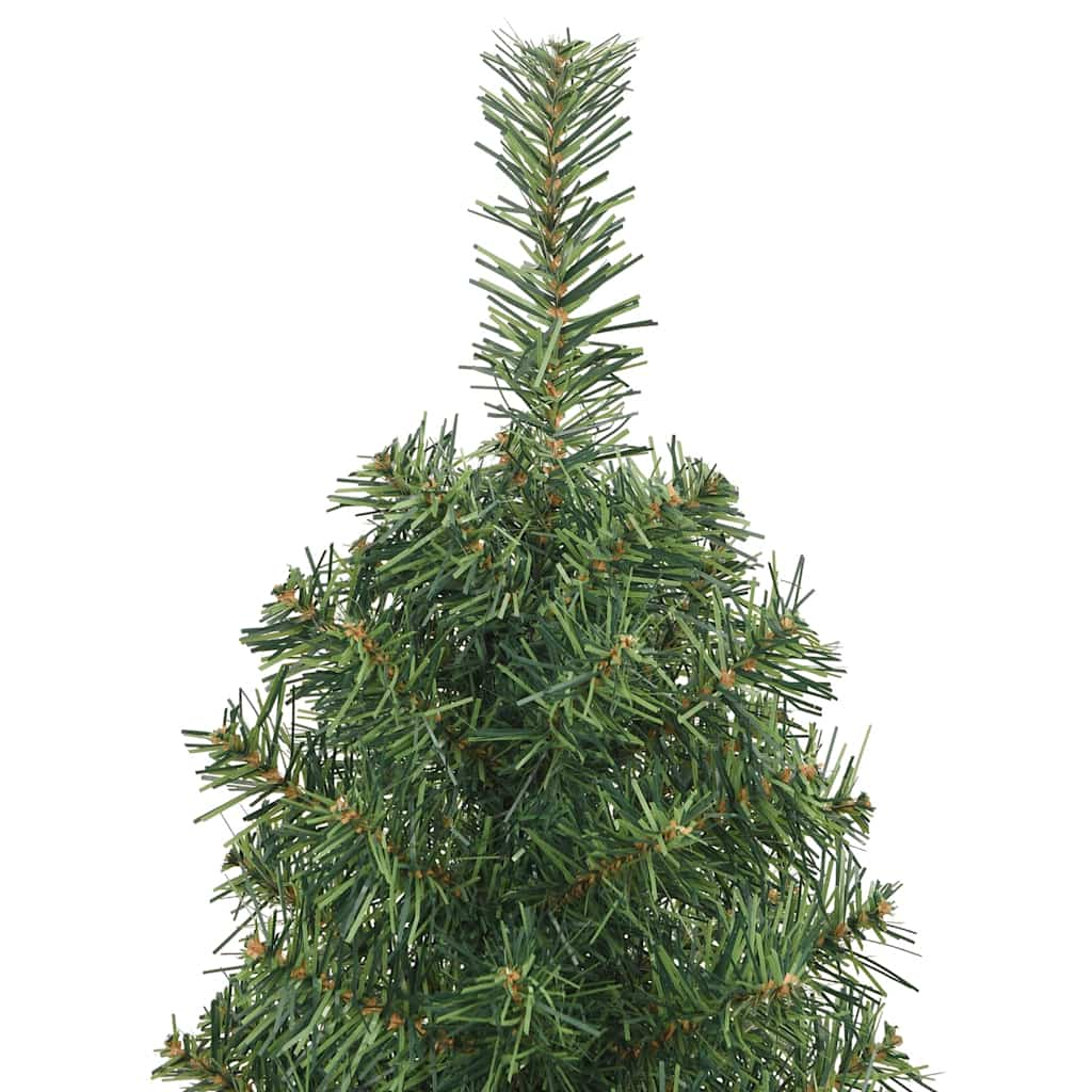 Slim Artificial Christmas Tree with Stand Green 5 ft PVC