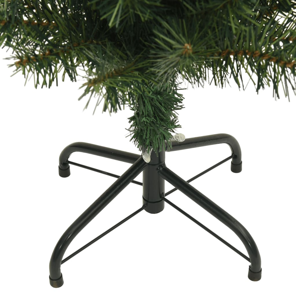 Slim Artificial Christmas Tree with Stand Green 5 ft PVC