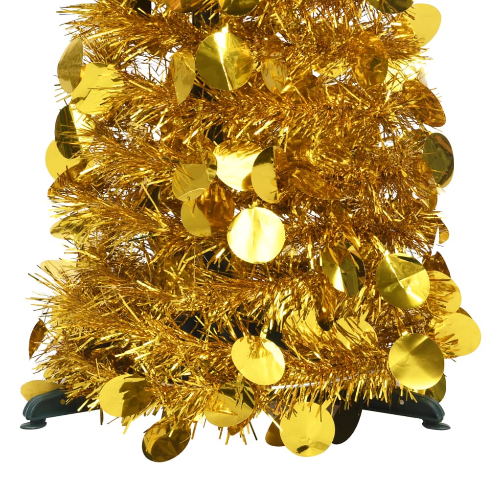 Pop-up Artificial Christmas Tree Gold 6 ft PET