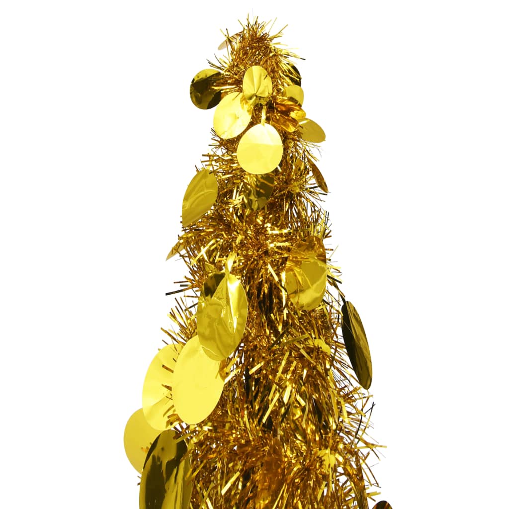 Pop-up Artificial Christmas Tree Gold 6 ft PET