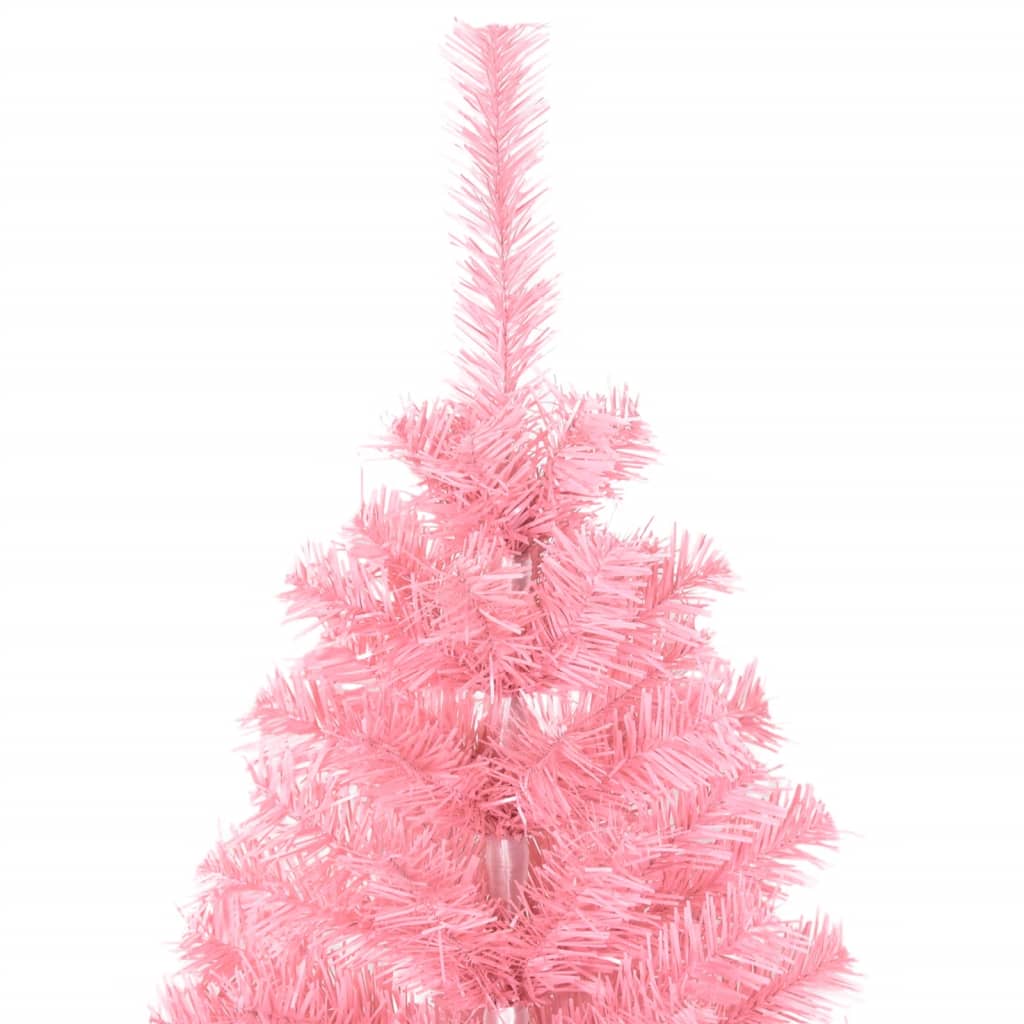 Artificial Christmas Tree with Stand Pink 5 ft PVC