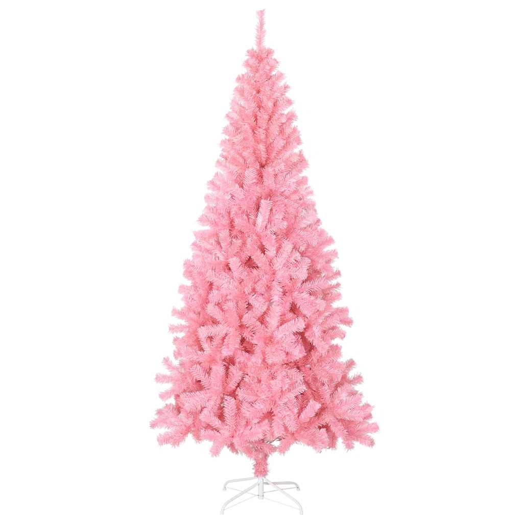 Artificial Christmas Tree with Stand Pink 7 ft PVC