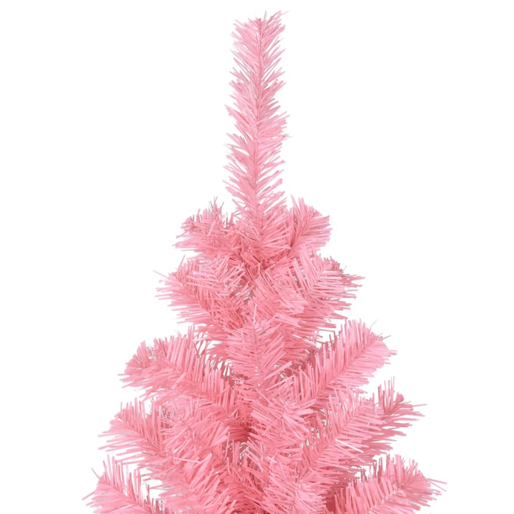 Artificial Christmas Tree with Stand Pink 7 ft PVC