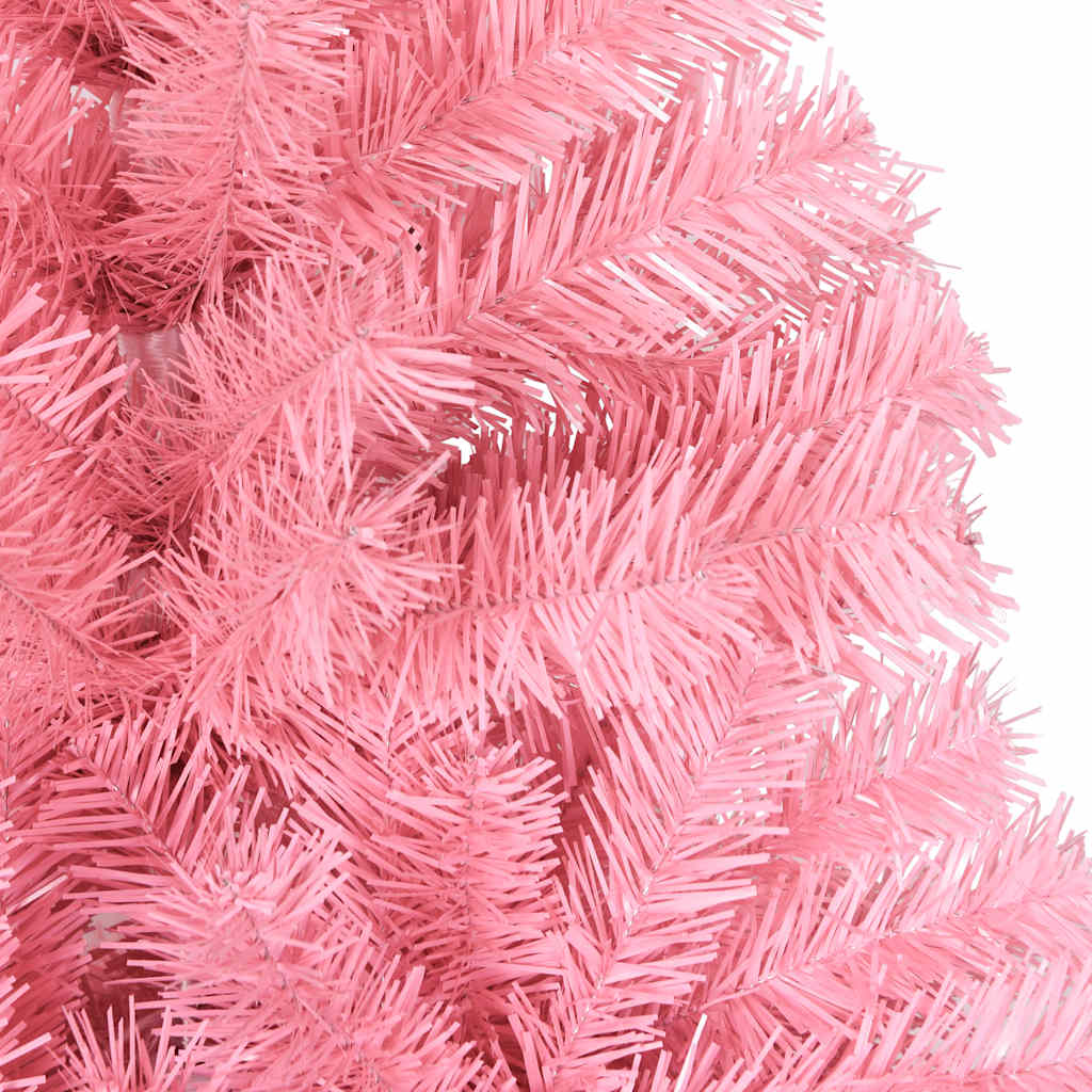 Artificial Christmas Tree with Stand Pink 7 ft PVC