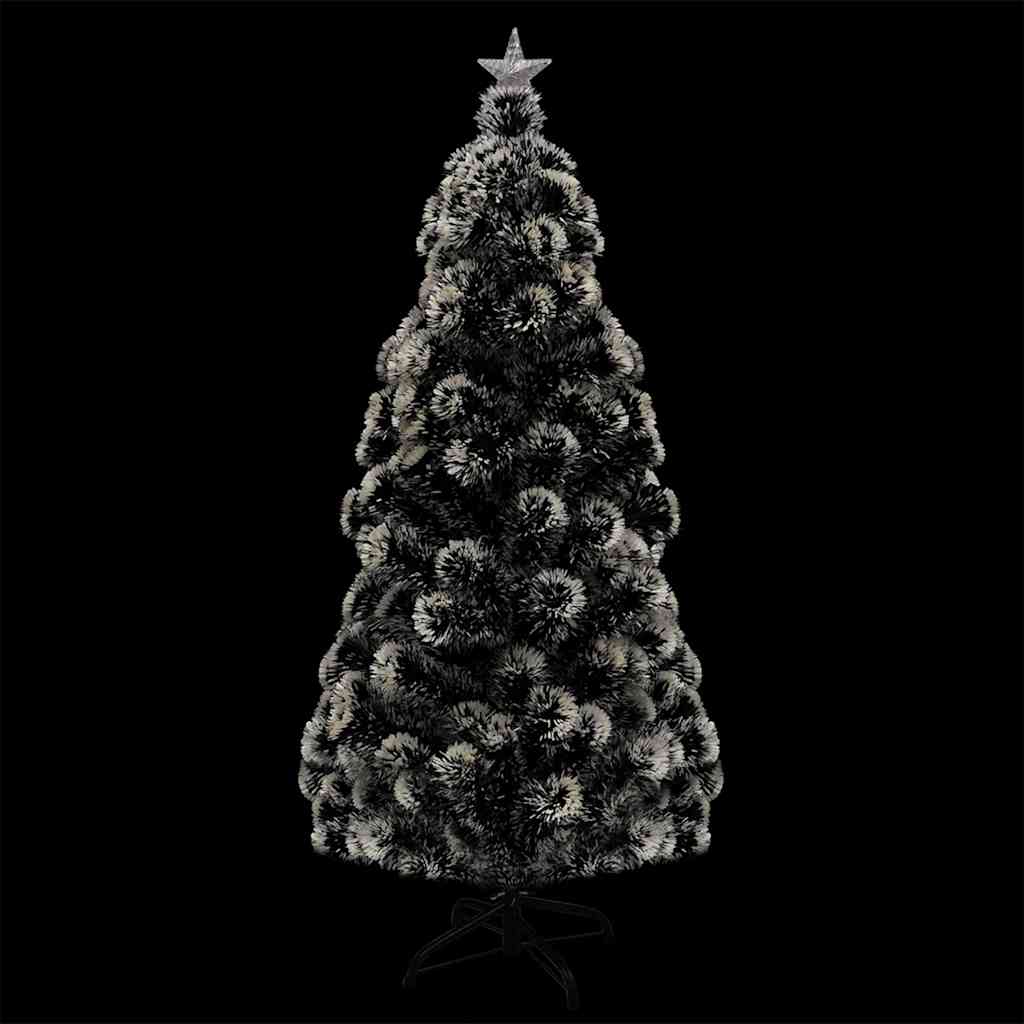 Pre-lit Christmas Tree Green and White 5 ft Fiber Optic