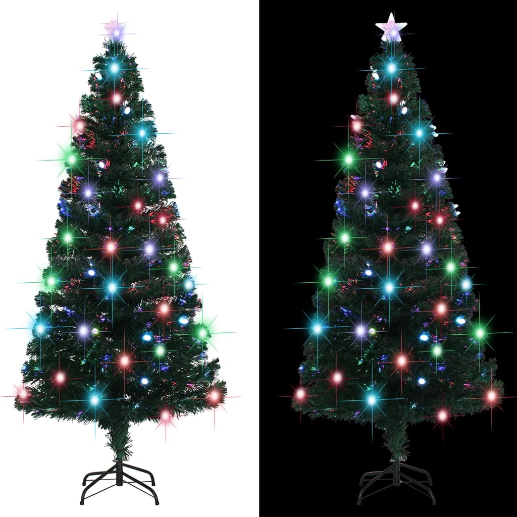 Pre-lit Christmas Tree with Stand 5 ft Fiber Optic