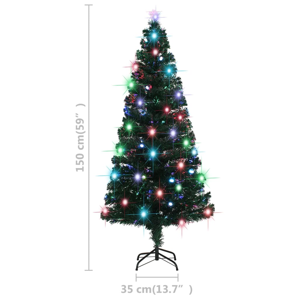 Pre-lit Christmas Tree with Stand 5 ft Fiber Optic