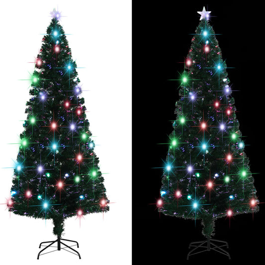 Pre-lit Christmas Tree with Stand 7 ft Fiber Optic