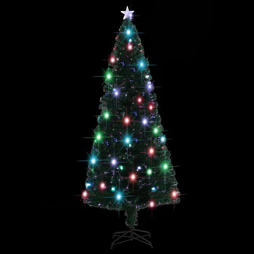 Pre-lit Christmas Tree with Stand 7 ft Fiber Optic