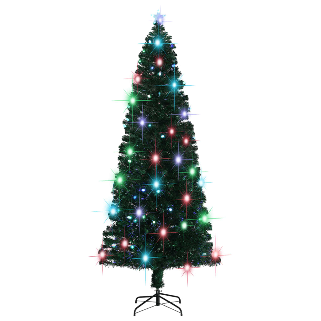 Artificial Pre-lit Christmas Tree with Stand 8 ft Fiber Optic