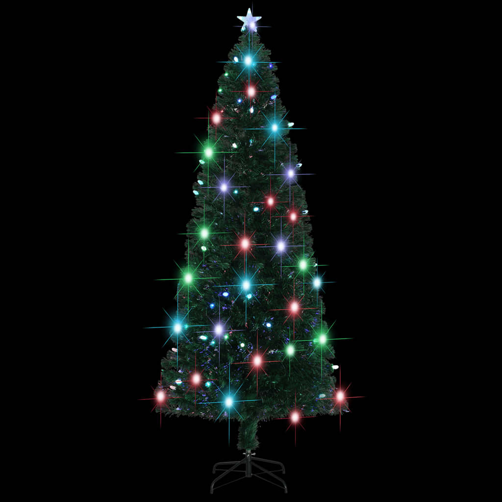 Artificial Pre-lit Christmas Tree with Stand 8 ft Fiber Optic