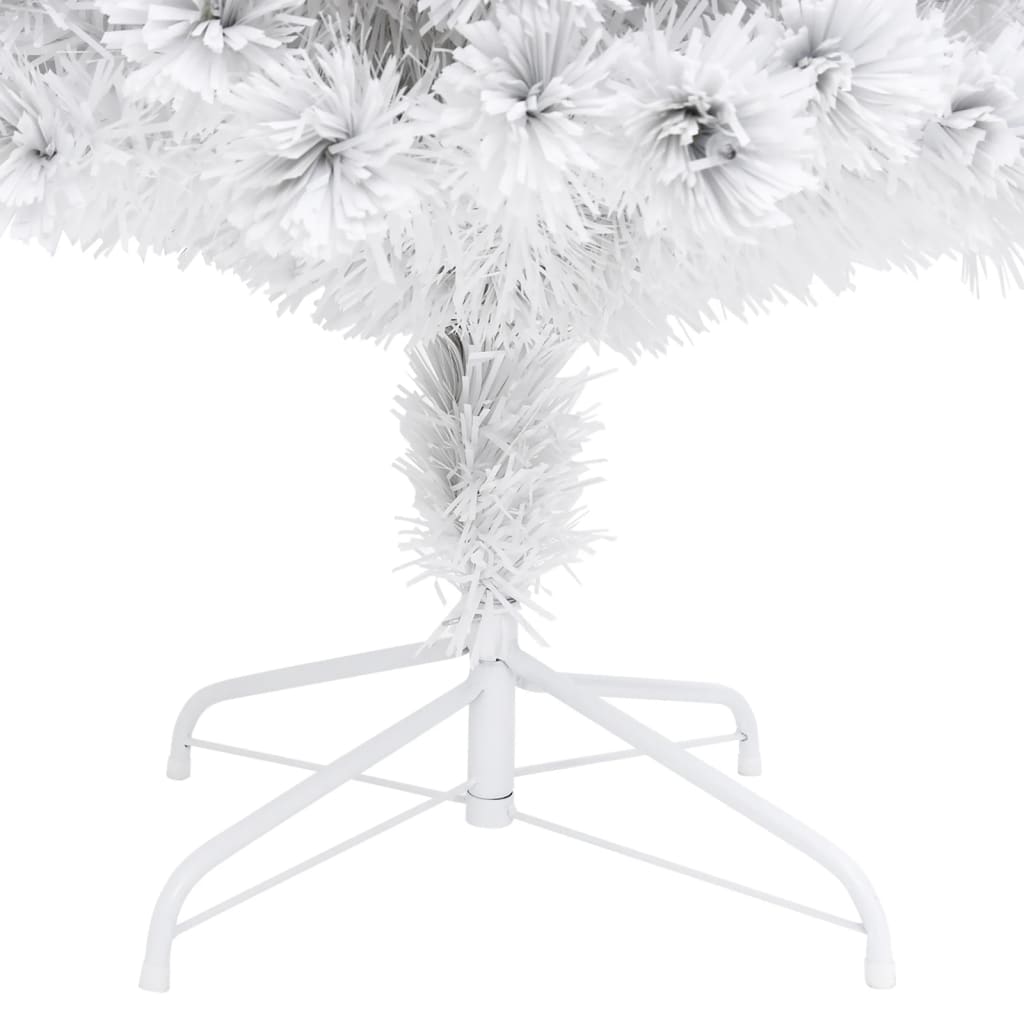 Artificial Pre-lit Christmas Tree White 4 ft Fiber Optic