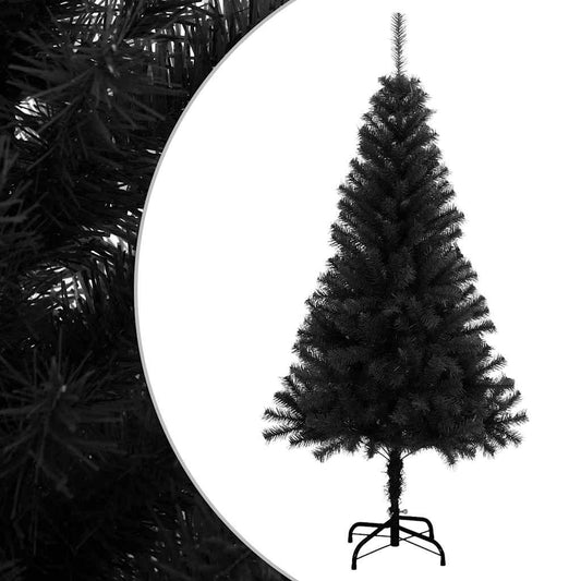 Artificial Christmas Tree with Stand Black 4 ft PVC