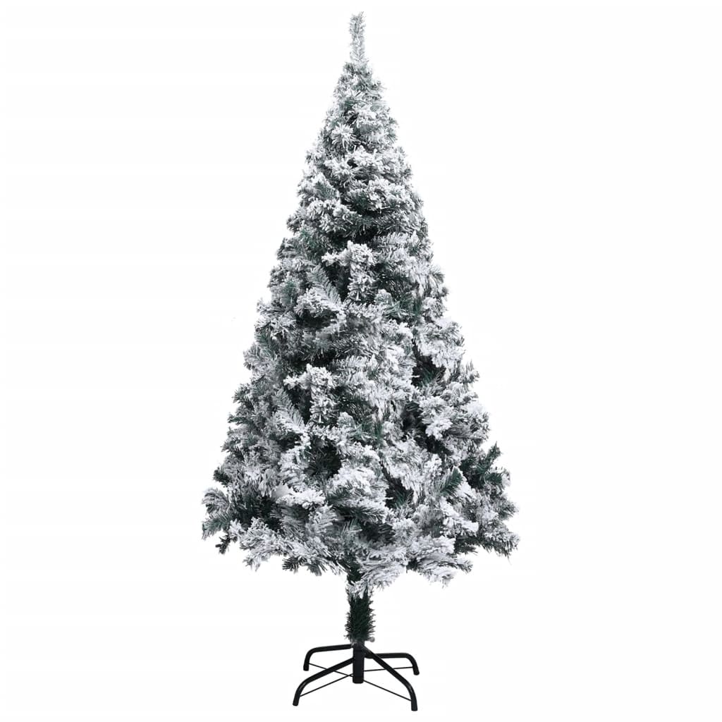 Artificial Christmas Tree with Flocked Snow Green 4 ft PVC