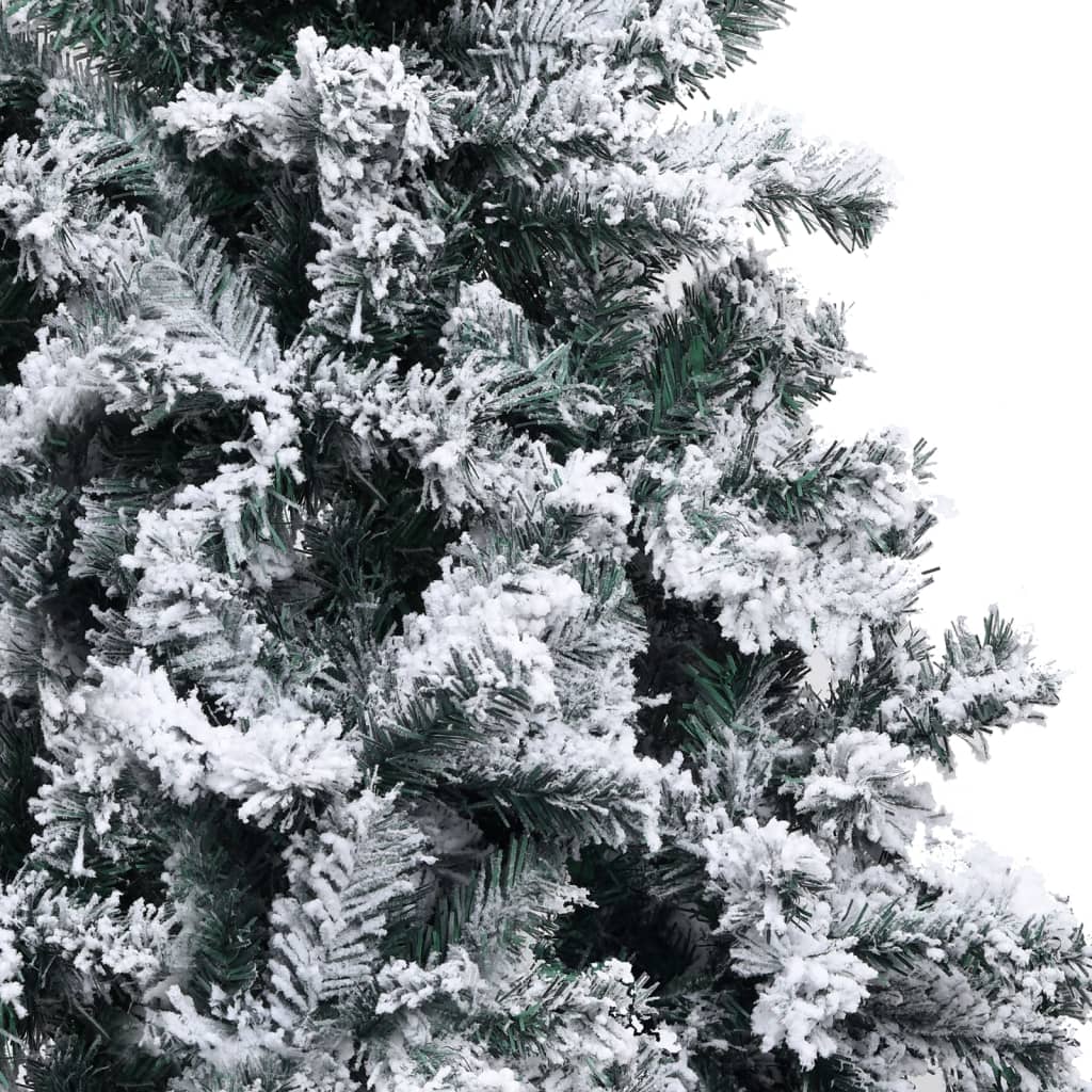 Artificial Christmas Tree with Flocked Snow Green 4 ft PVC