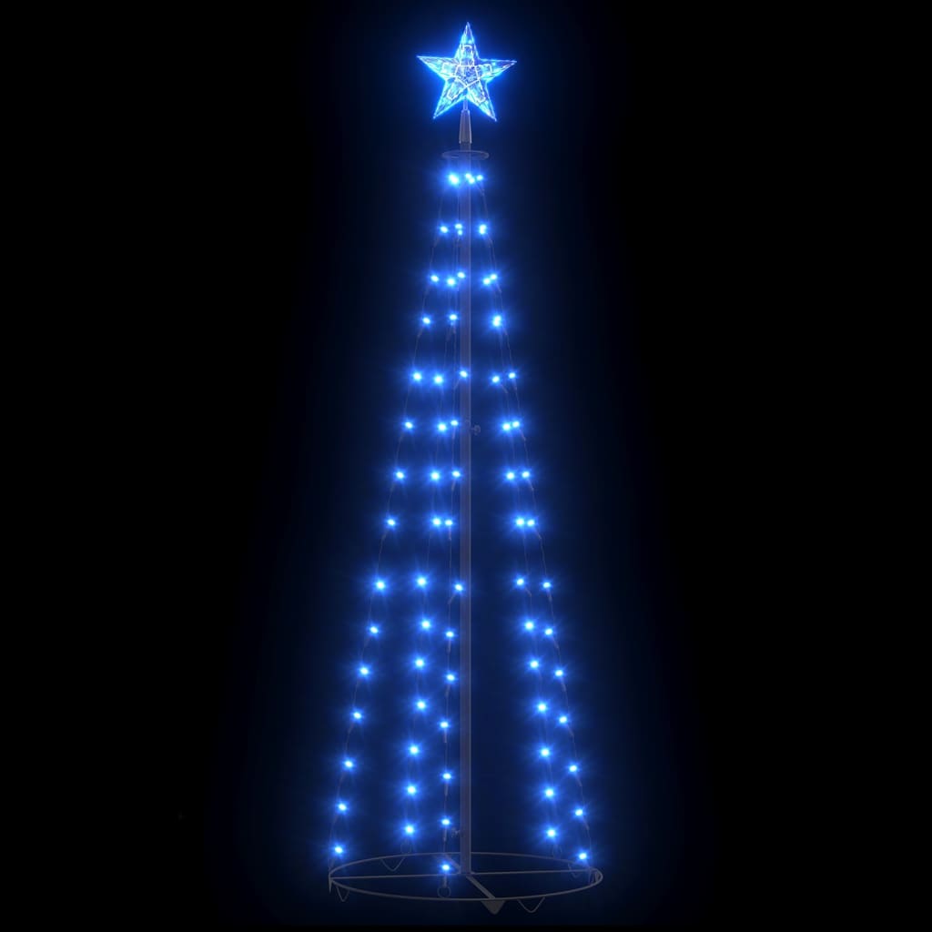 Christmas Cone Tree Blue 84 LEDs 2x5 ft