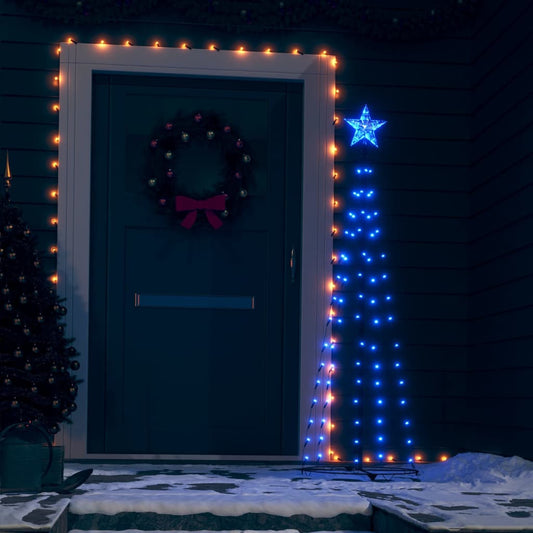 Christmas Cone Tree Blue 84 LEDs 2x5 ft