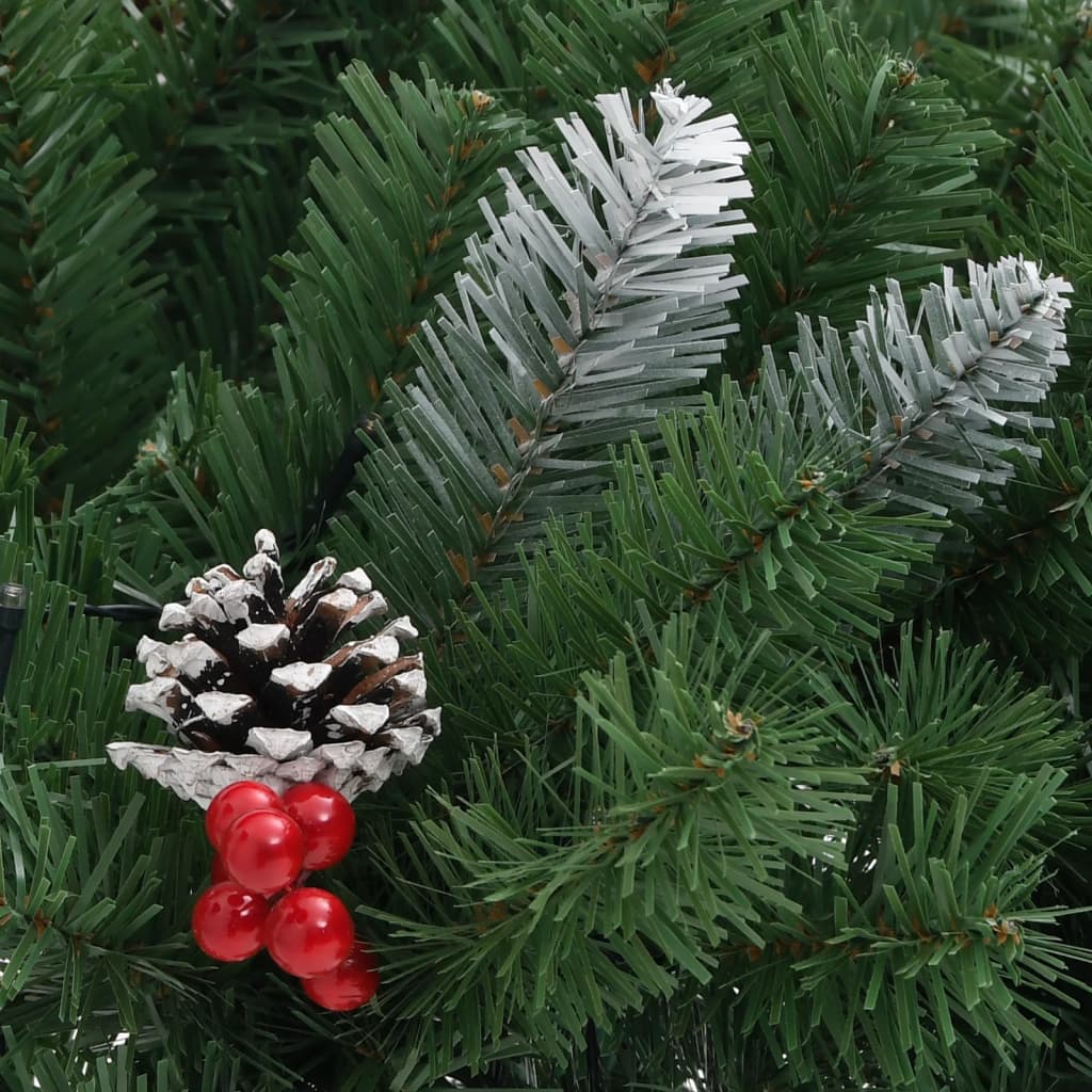 Outdoor Pathway Pre-lit Christmas Shrub,Green, 15.7"