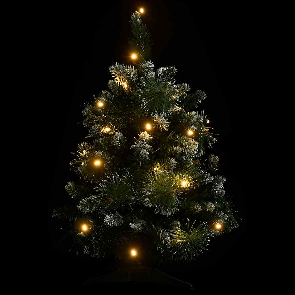 Artificial Pre-lit Christmas Tree with Stands Green 2 ft PVC