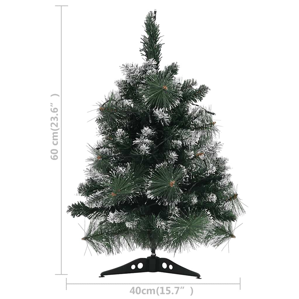 Artificial Pre-lit Christmas Tree with Stands Green 2 ft PVC