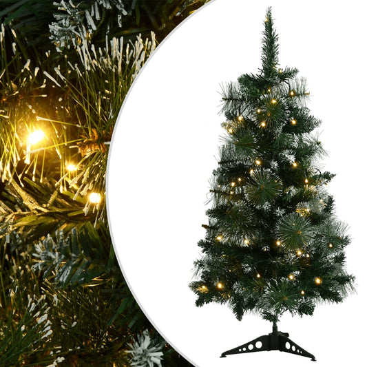 Artificial Pre-lit Christmas Tree with Stands Green 3 ft PVC