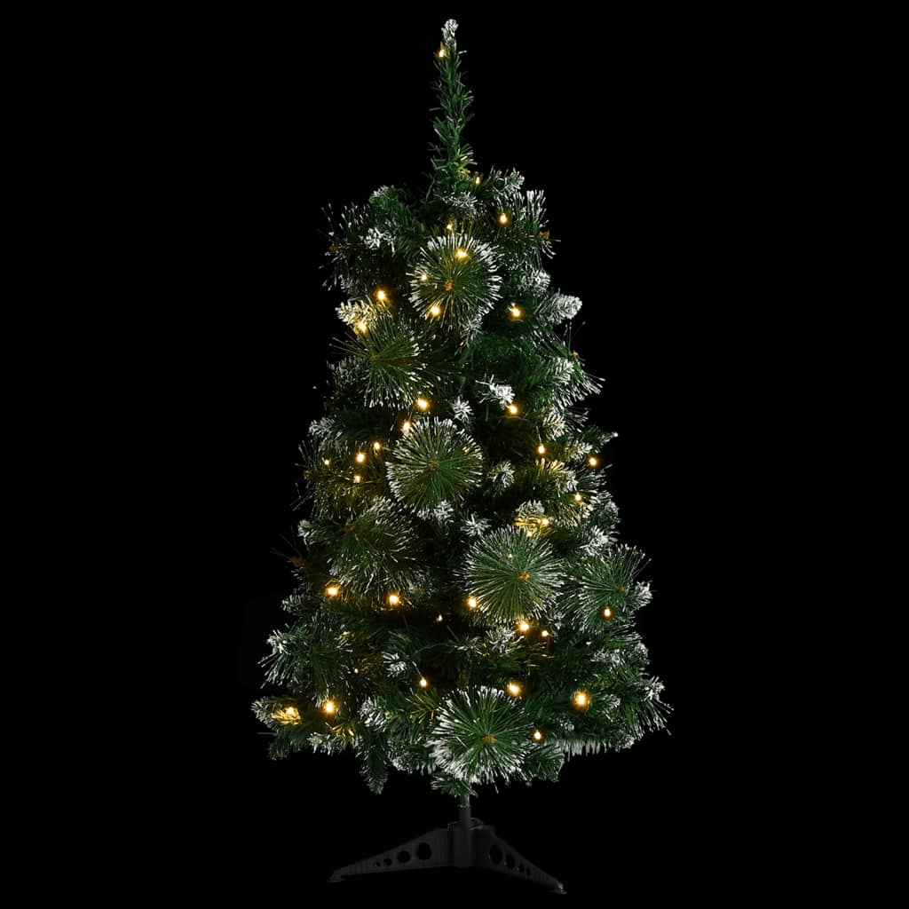 Artificial Pre-lit Christmas Tree with Stands Green 3 ft PVC