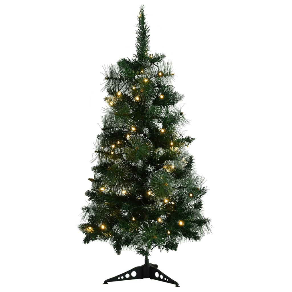 Artificial Pre-lit Christmas Tree with Stands Green 3 ft PVC