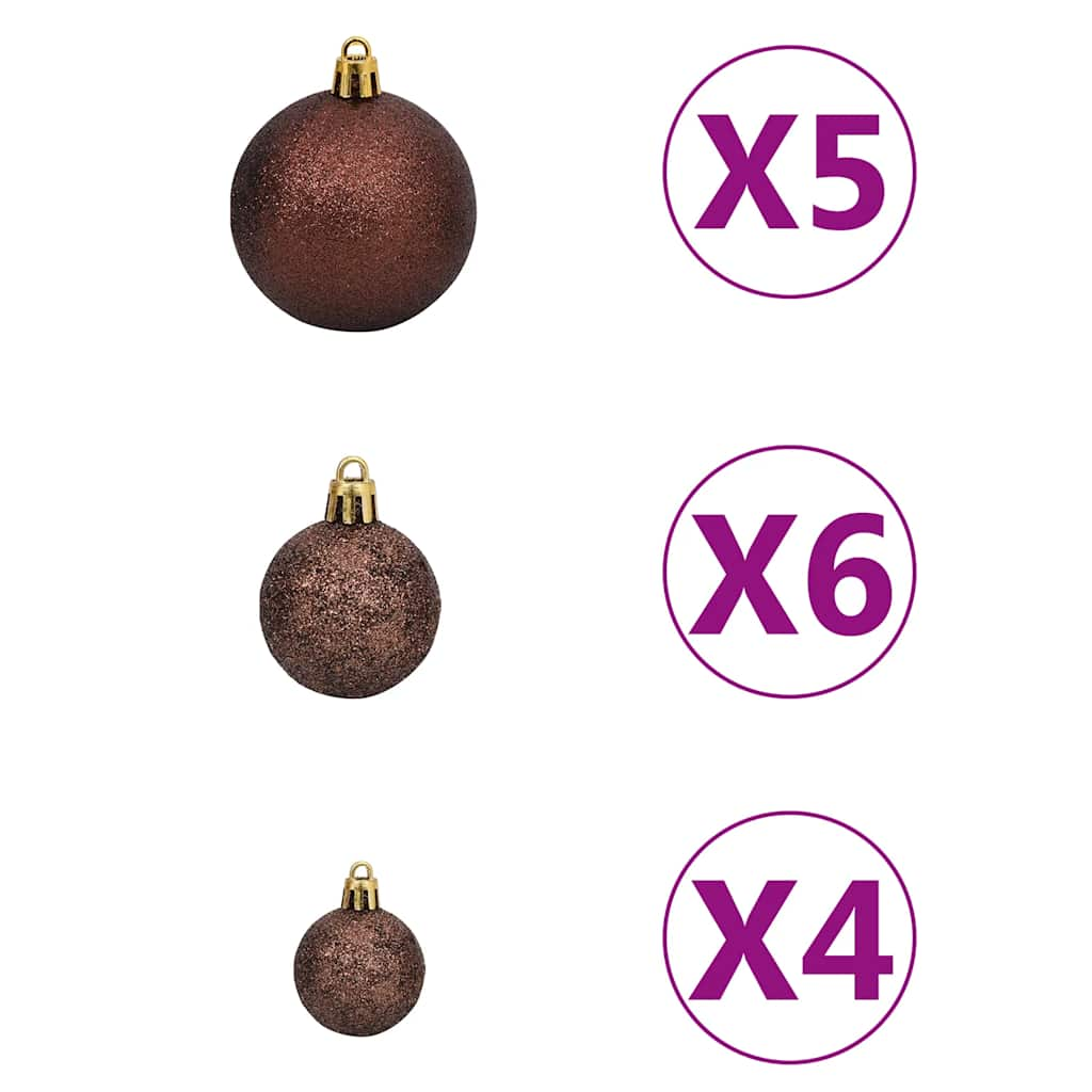 Deluxe Pre-lit Christmas Tree with Ball Set&Pinecones 70.9"