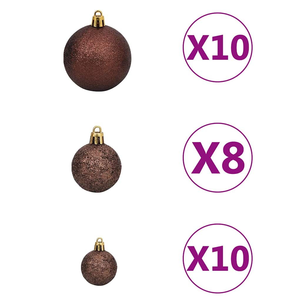 Deluxe Pre-lit Christmas Tree with Ball Set&Pinecones 82.7"