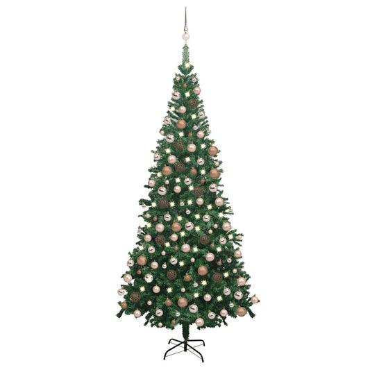 Deluxe Pre-lit Christmas Tree with Ball Set L 94.5" Green