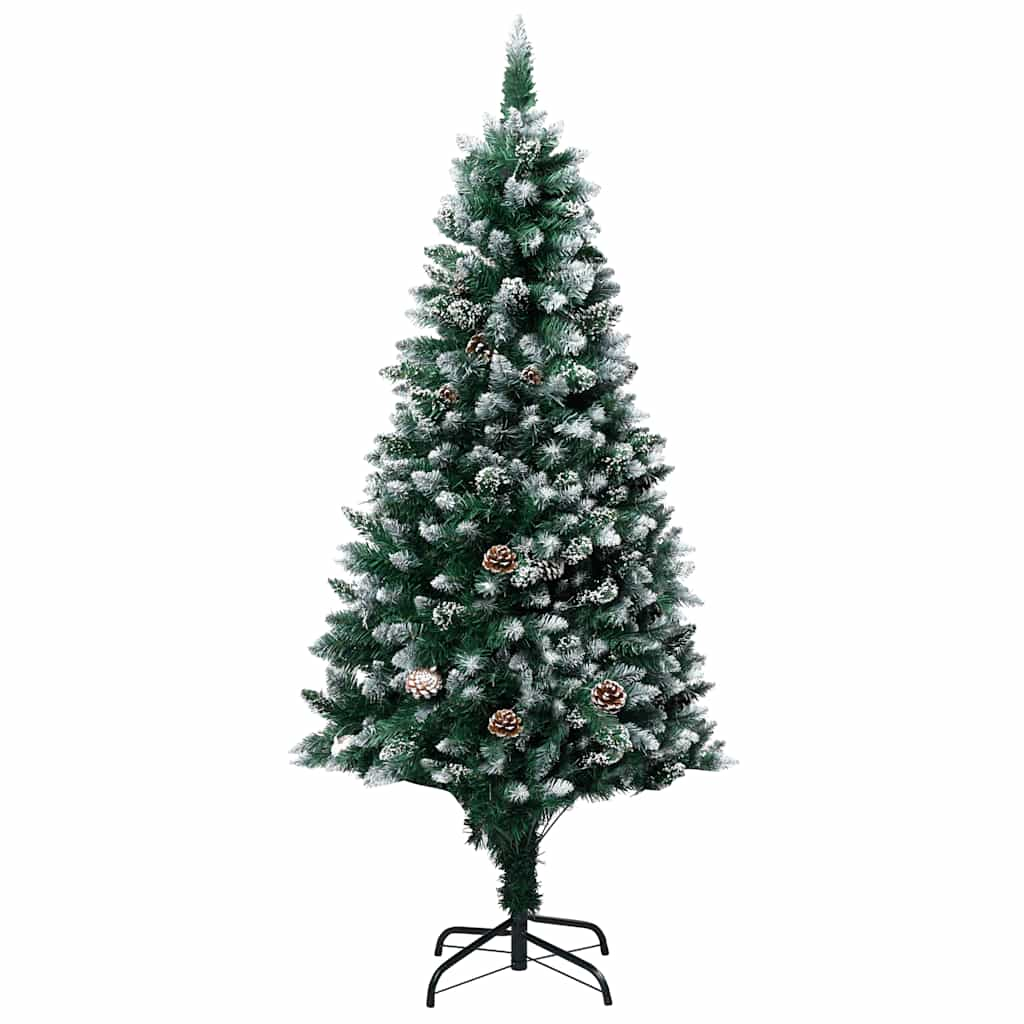 Deluxe Pre-lit Christmas Tree with Ball Set&Pine Cones 70.9"