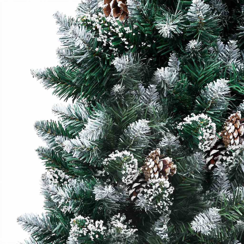 Deluxe Pre-lit Christmas Tree with Ball Set&Pine Cones 70.9"