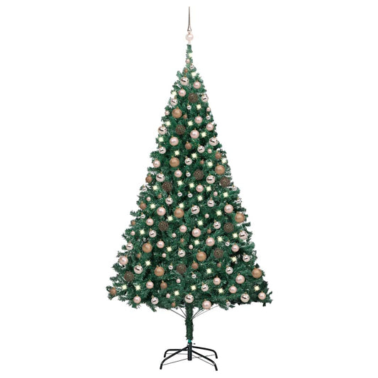 Deluxe Pre-lit Christmas Tree with Ball Set Green 94.5"