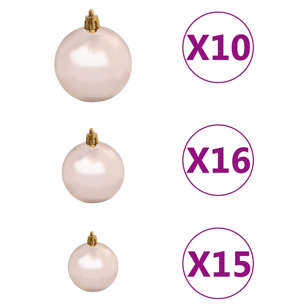 Deluxe Pre-lit Christmas Tree with Ball Set Green 94.5"