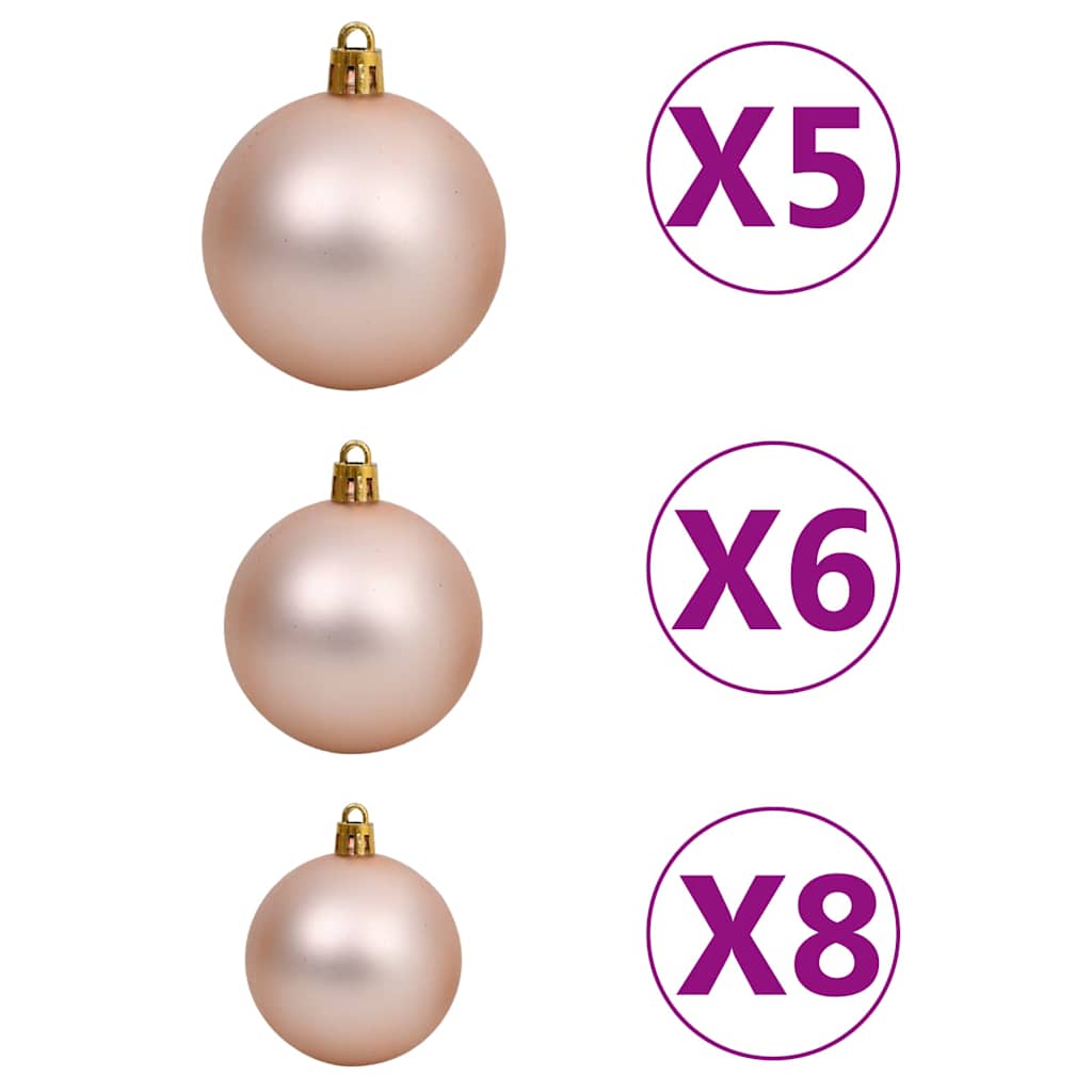 Deluxe Pre-lit Christmas Tree with Ball Set White 47.2"