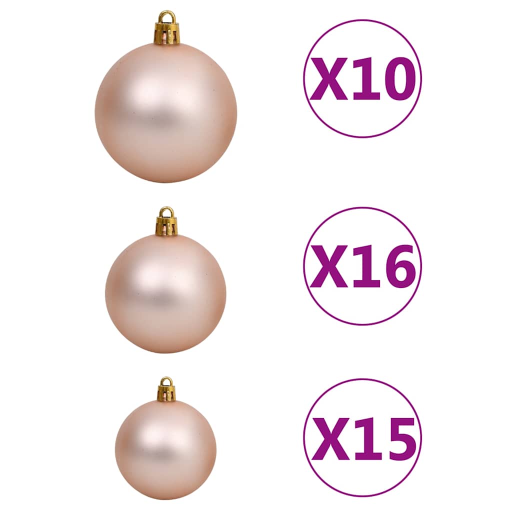 Deluxe Pre-lit Christmas Tree with Ball Set White 94.5"