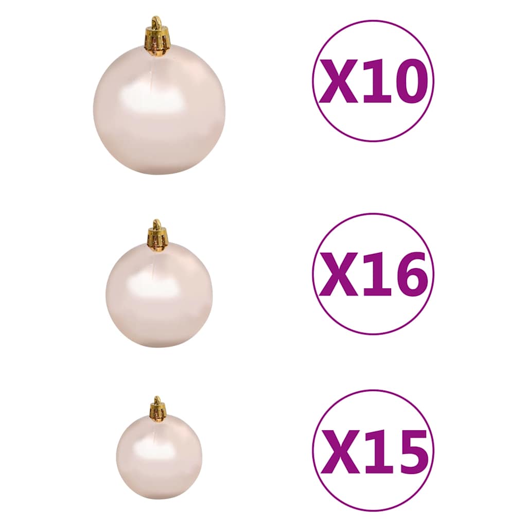 Deluxe Pre-lit Christmas Tree with Ball Set White 94.5"