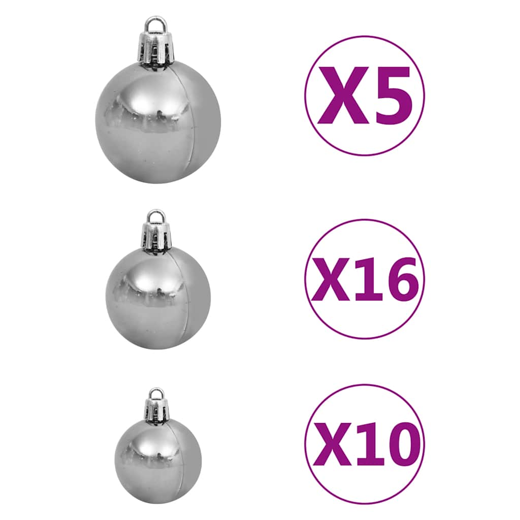 Deluxe  Pre-lit Christmas Tree with Ball Set L 94.5" Green