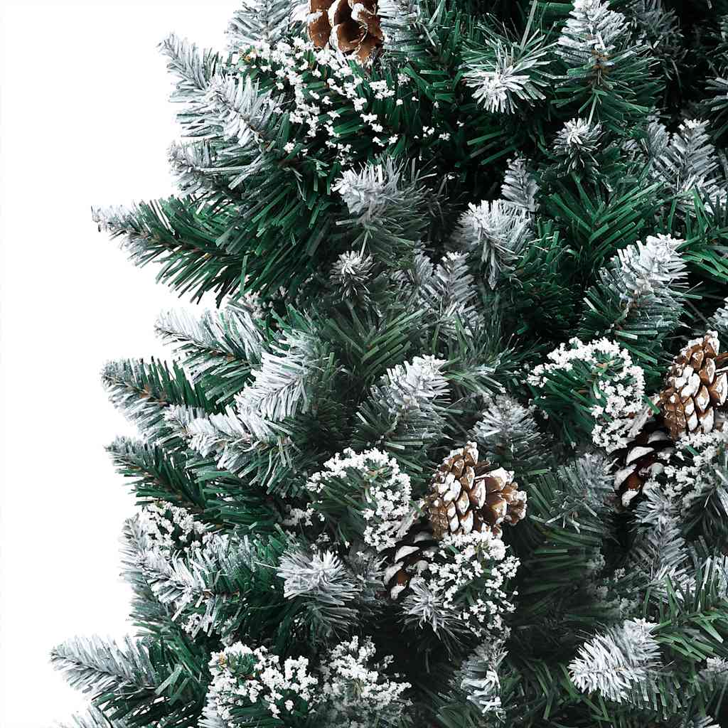 Artificial Pre-lit Christmas Tree with Ball Set&Pine Cones 59.1"