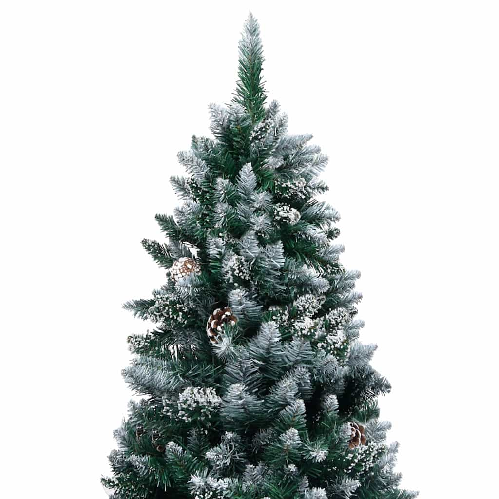 Artificial Pre-lit Christmas Tree with Ball Set&Pine Cones 59.1"