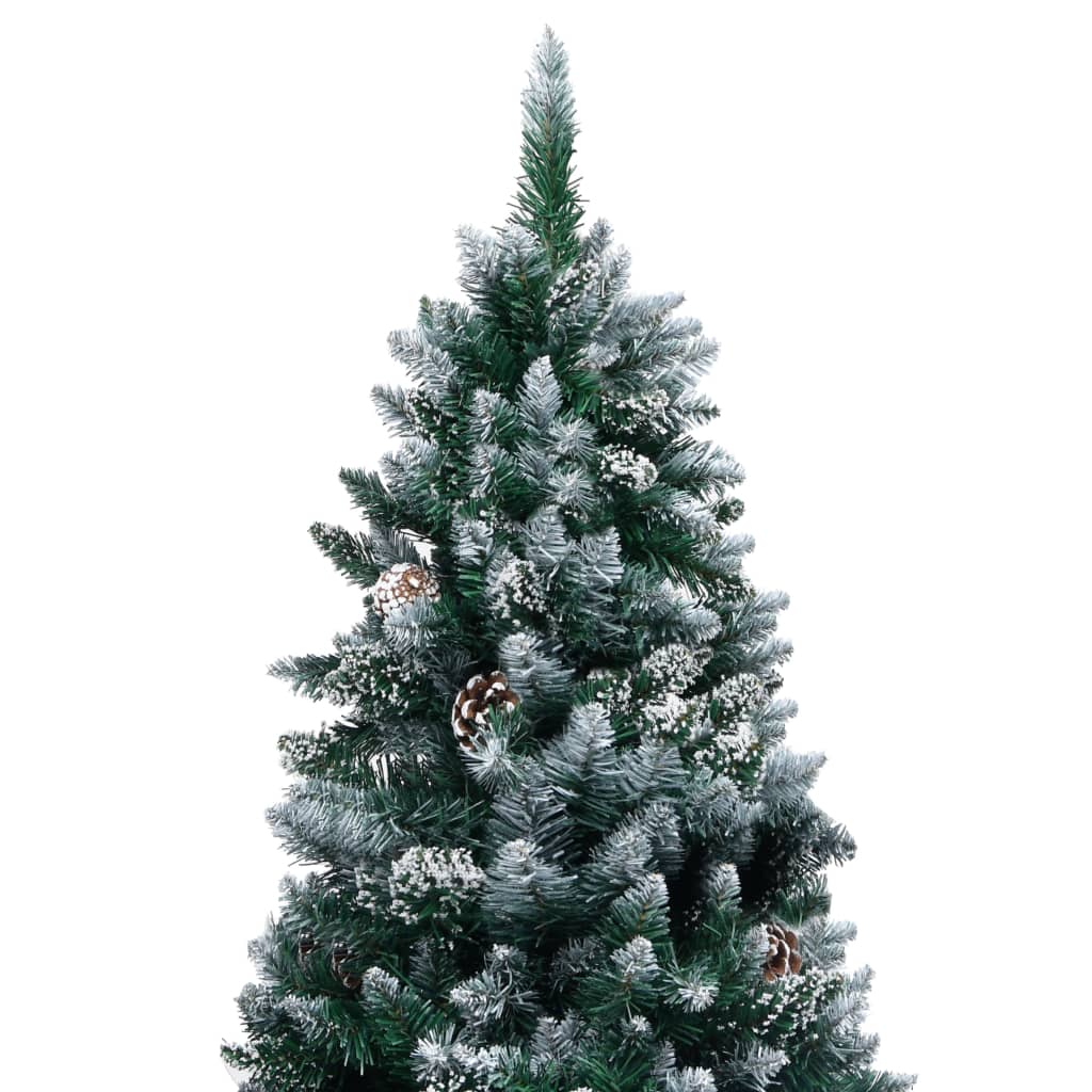 Deluxe Pre-lit Christmas Tree with Ball Set&Pine Cones 70.9"