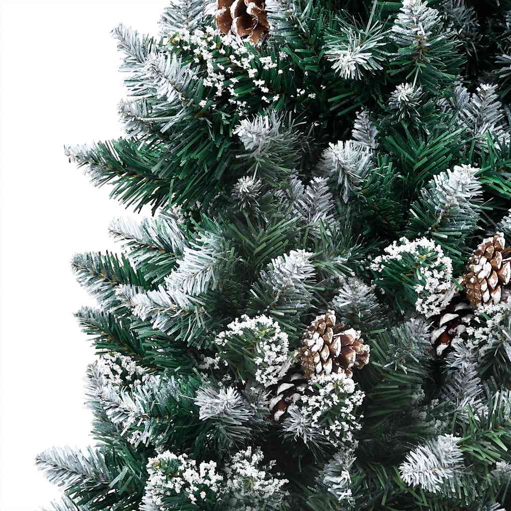 Deluxe Pre-lit Christmas Tree with Ball Set&Pine Cones 94.5"