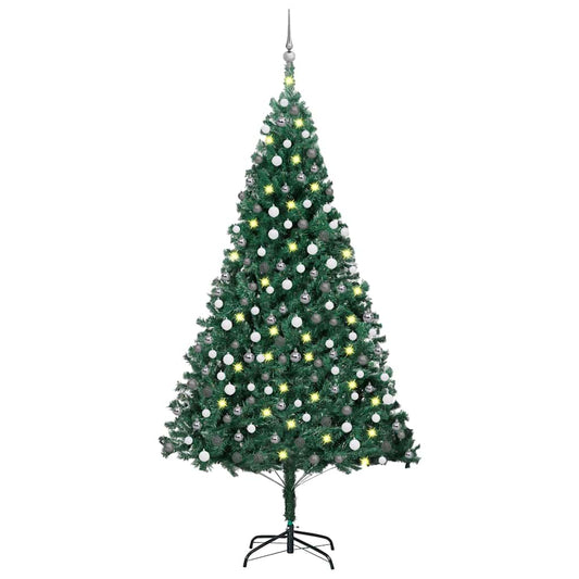 Deluxe Pre-lit Christmas Tree with Ball Set Green 94.5"