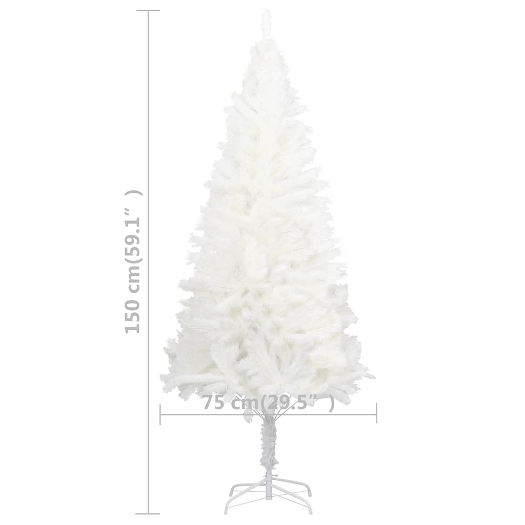 Deluxe Pre-lit Christmas Tree with Ball Set White 59.1"