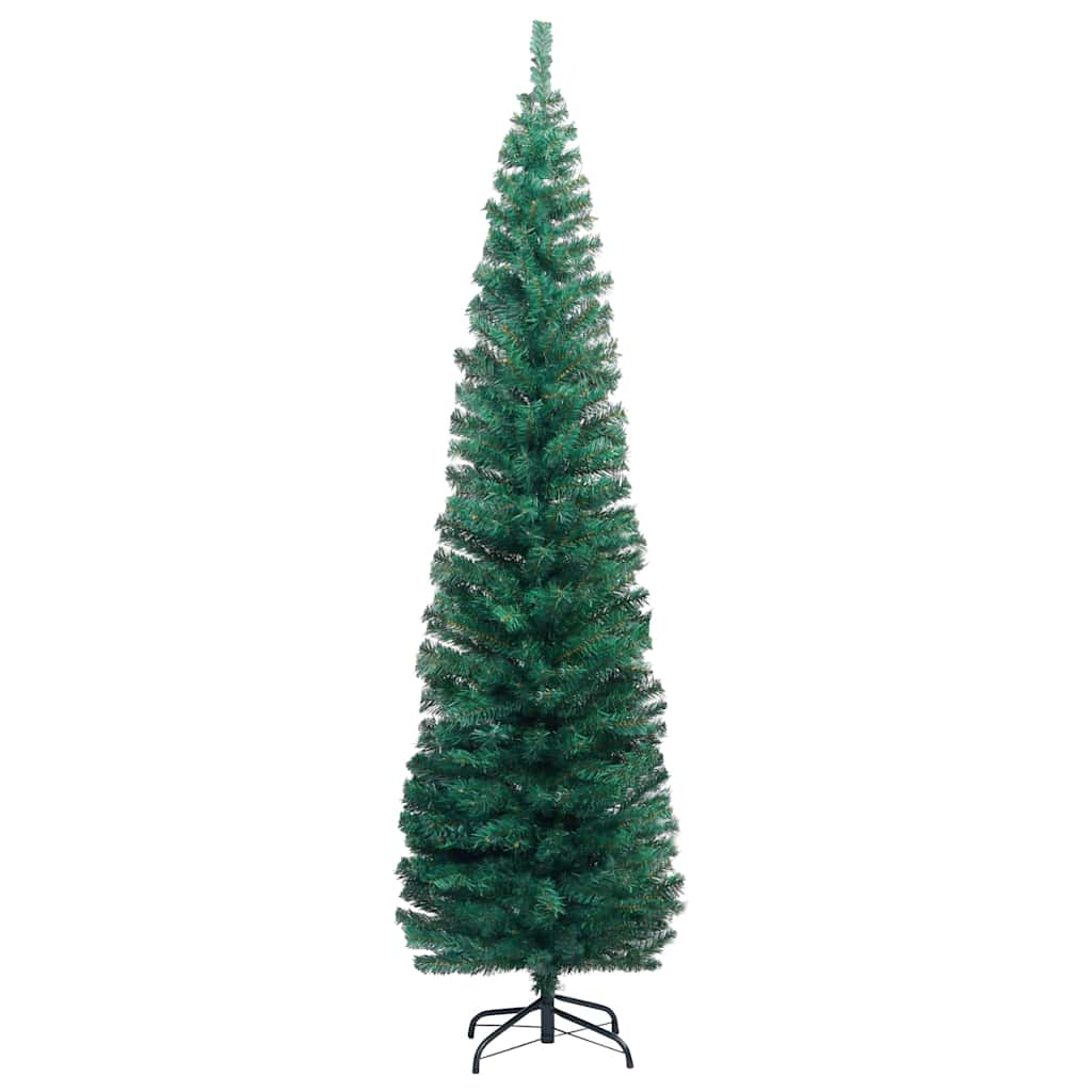 Slim Deluxe Pre-lit Christmas Tree with Ball Set Green 82.7"