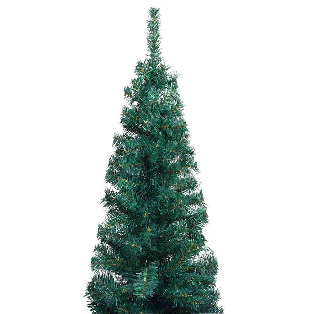 Slim Deluxe Pre-lit Christmas Tree with Ball Set Green 82.7"