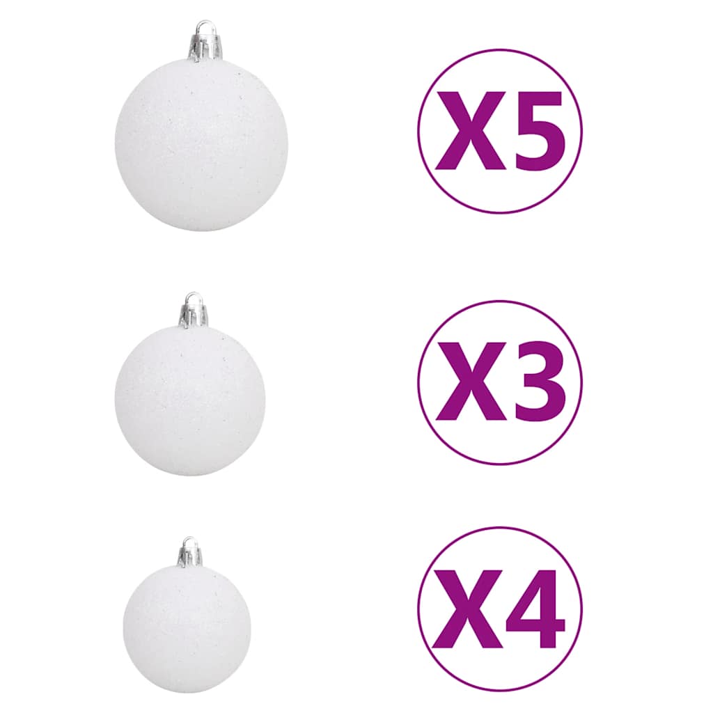 Slim Deluxe Pre-lit Christmas Tree with Ball Set Green 82.7"