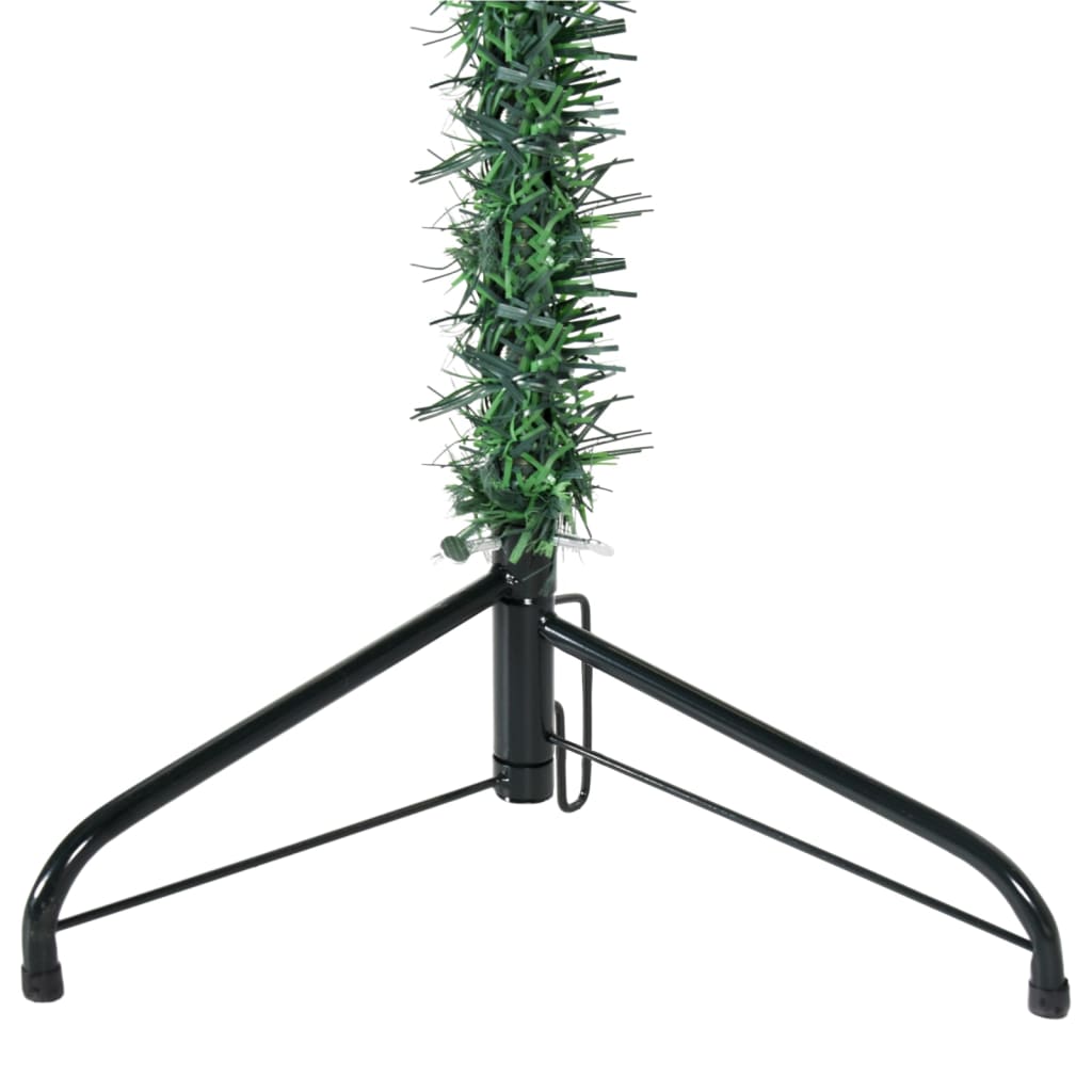 Slim Artificial Half Christmas Tree with Stand Green 6 ft