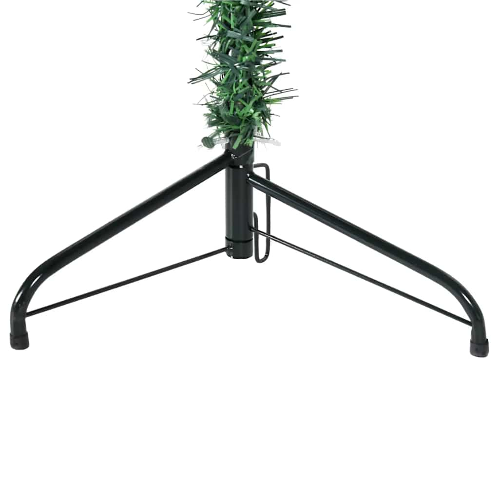 Slim Artificial Half Christmas Tree with Stand Green 7 ft