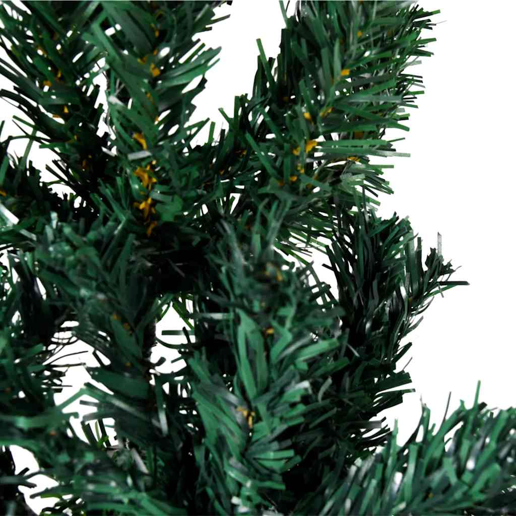 Slim Artificial Half Christmas Tree with Stand Green 8 ft